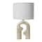 Hello Honey® 24" Abstract Sculptural Table Lamp with Drum Shade